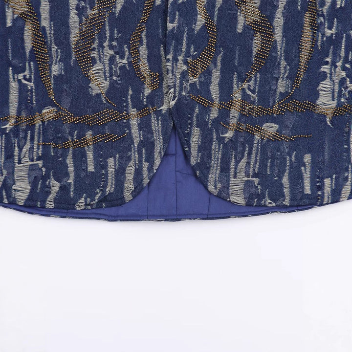 Dame quilted jacket with striking pattern mix and loose fit Mirla-Eva Jonsson