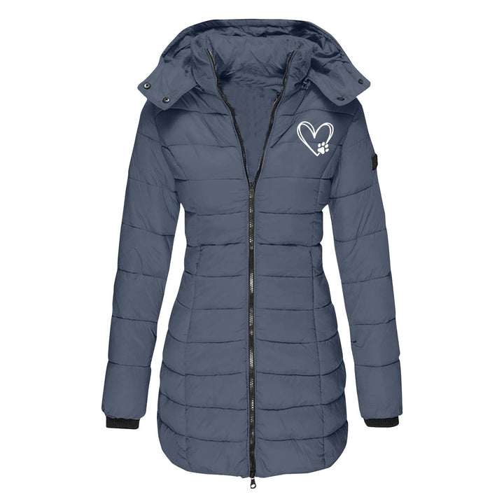 Dame quilted vinterjacka med avtagbar huva Eva Jonsson-Eva Jonsson