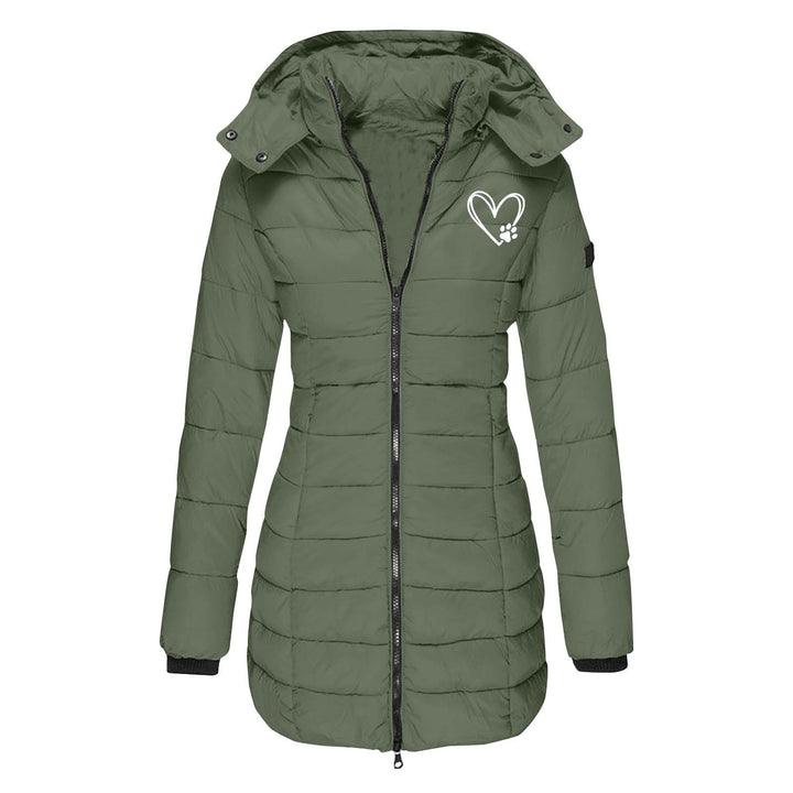 Dame quilted vinterjacka med avtagbar huva Eva Jonsson-Eva Jonsson