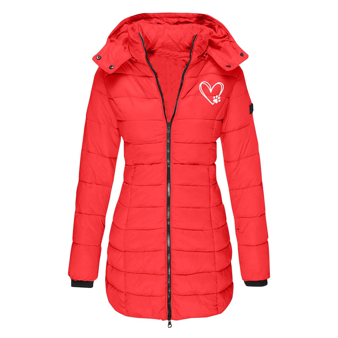 Dame quilted vinterjacka med avtagbar huva Eva Jonsson-Eva Jonsson