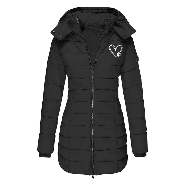Dame quilted vinterjacka med avtagbar huva Eva Jonsson-Eva Jonsson