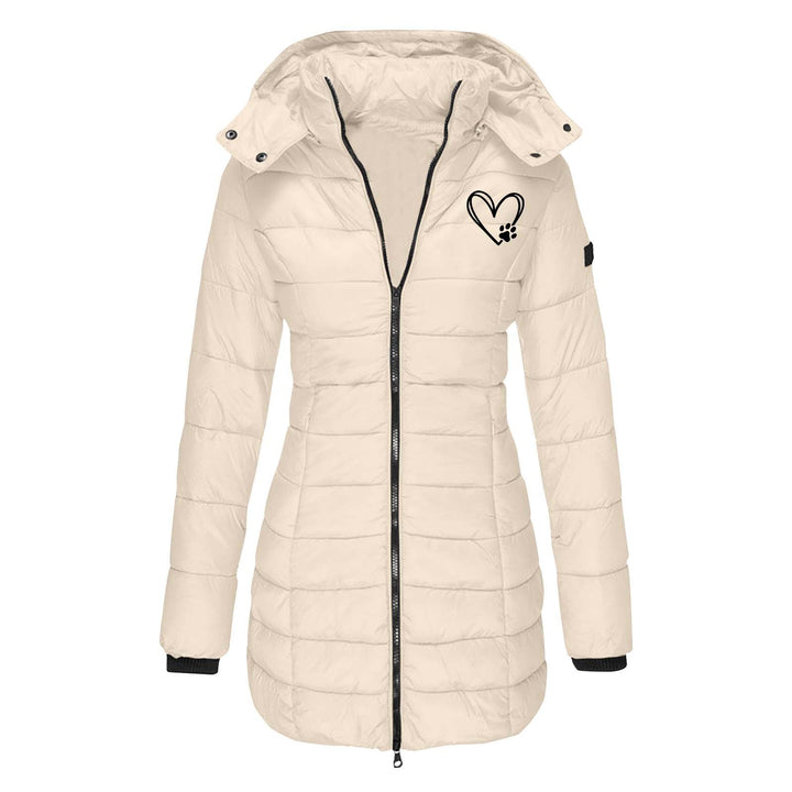 Dame quilted vinterjacka med avtagbar huva Eva Jonsson-Eva Jonsson