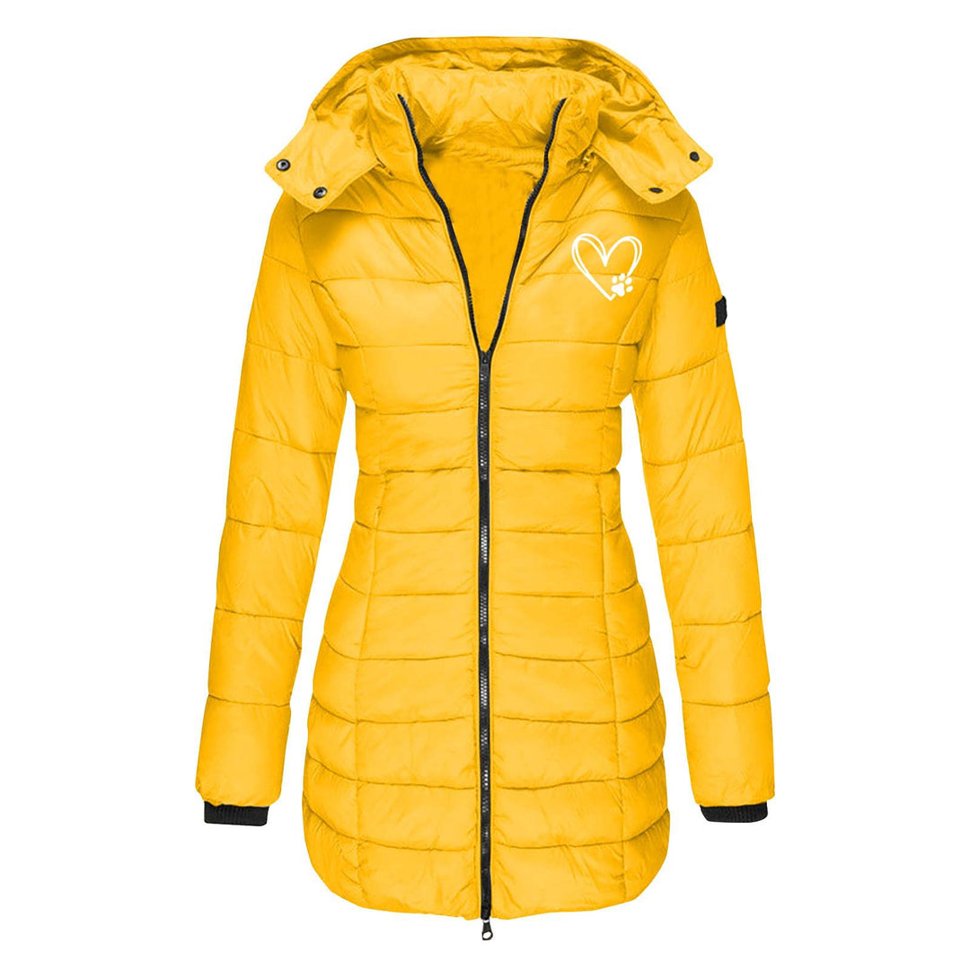 Dame quilted vinterjacka med avtagbar huva Eva Jonsson-Eva Jonsson