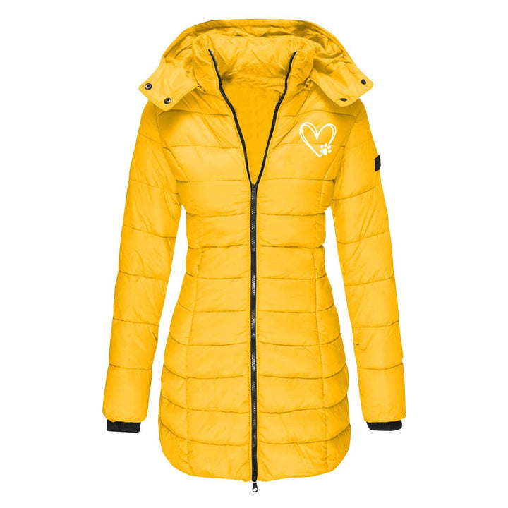 Dame quilted vinterjacka med avtagbar huva Eva Jonsson-Eva Jonsson