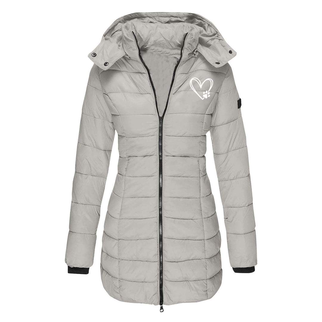 Dame quilted vinterjacka med avtagbar huva Eva Jonsson-Eva Jonsson