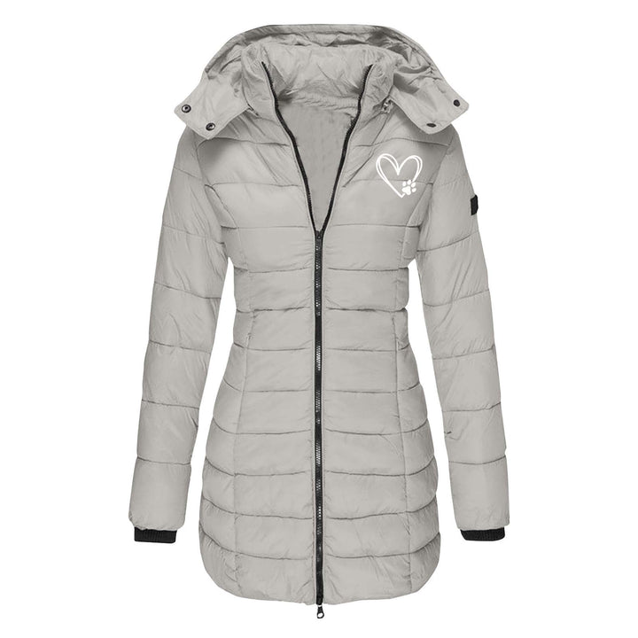 Dame quilted vinterjacka med avtagbar huva Eva Jonsson-Eva Jonsson