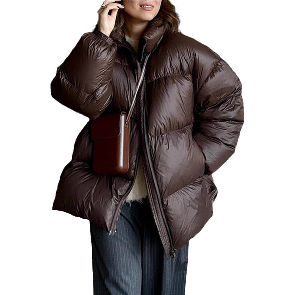 Dame quiltjacka i oversized skärning med hög krage och fickor Mirla-Eva Jonsson
