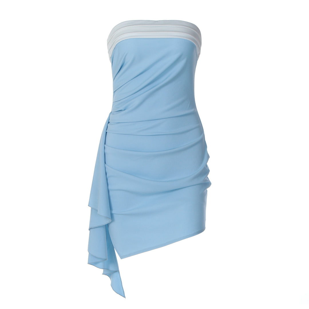 Dame raffinerat wrapklänning med asymmetrisk fåll och eleganta veck Mirla-Eva Jonsson