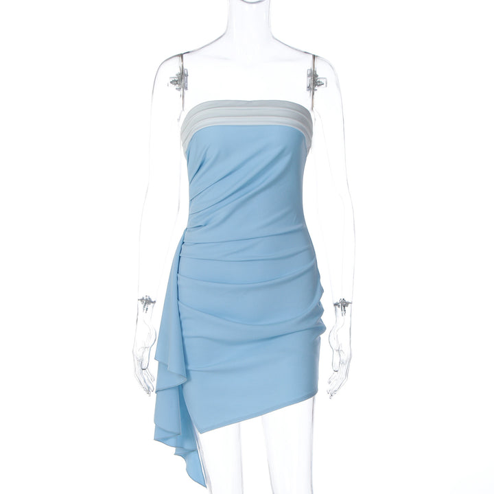 Dame raffinerat wrapklänning med asymmetrisk fåll och eleganta veck Mirla-Eva Jonsson
