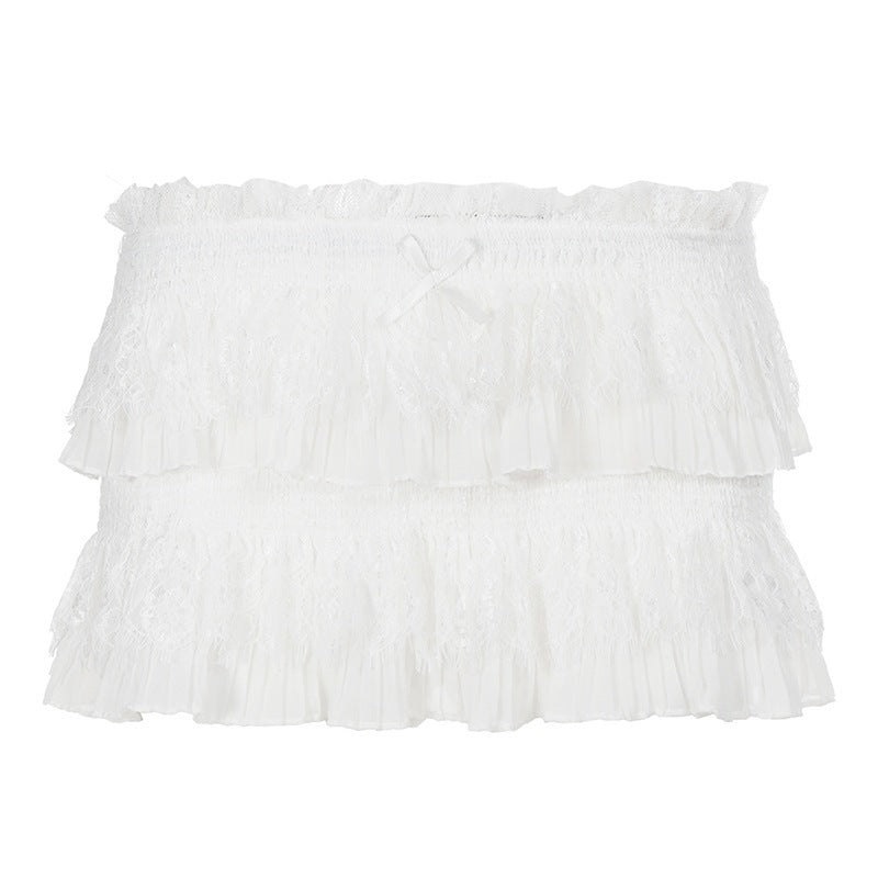 Dame ruffle shorts i luftig bomullsblandning Mirla-Eva Jonsson