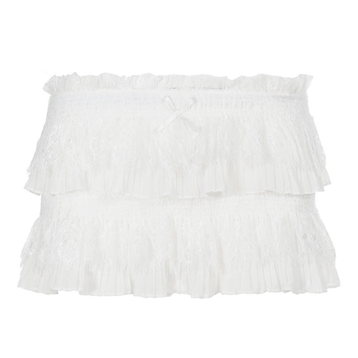 Dame ruffle shorts i luftig bomullsblandning Mirla-Eva Jonsson