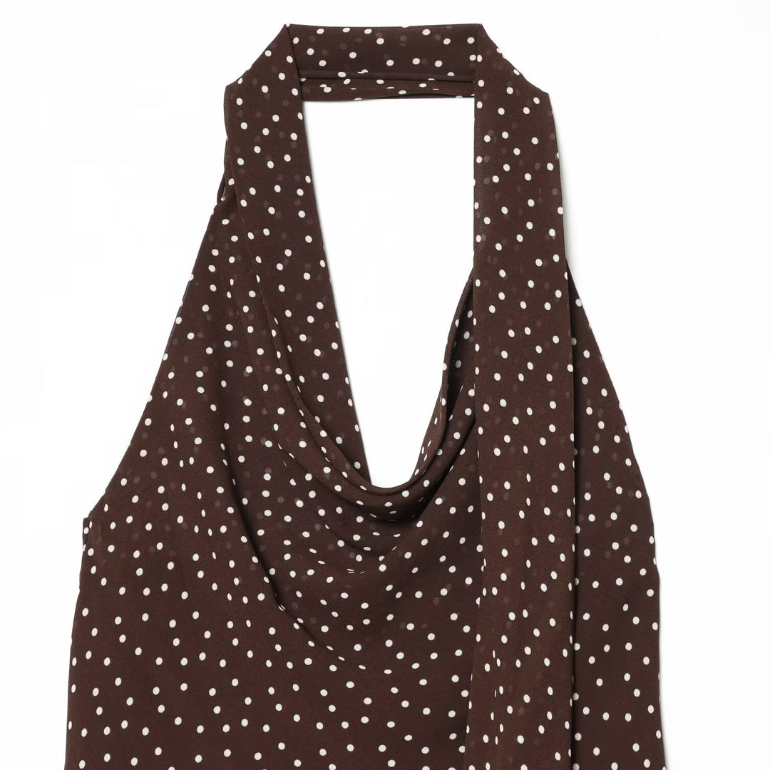 Dame scarf top with playful knot and elegant draping Mirla-Eva Jonsson