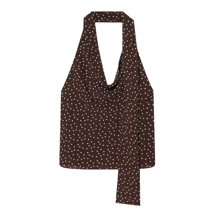 Dame scarf top with playful knot and elegant draping Mirla-Eva Jonsson