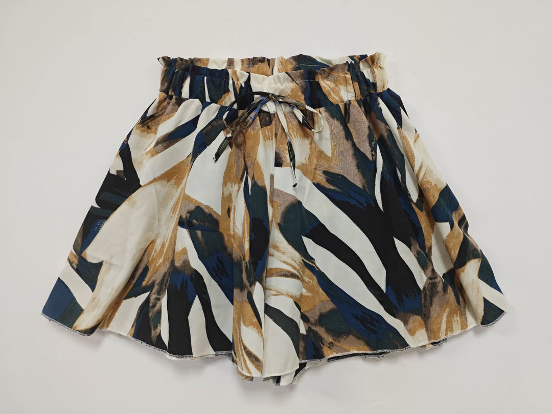 Dame shorts med blommönster och elastisk midja Mirla-Eva Jonsson