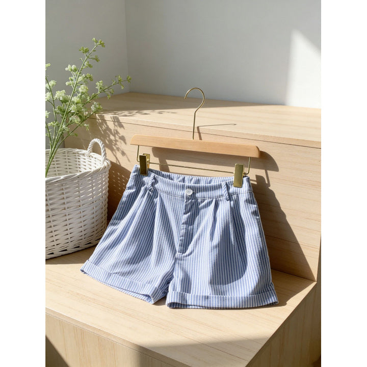 Dame shorts med randigt mönster och bekväm passform Mirla-Eva Jonsson
