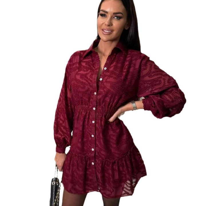 Dame skjortekjole med gjennomsiktig mønster Eva Jonsson-Eva Jonsson