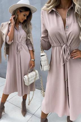 Dame skjortekjole med justerbar midje og elegante knappdetaljer Eva Jonsson-Eva Jonsson