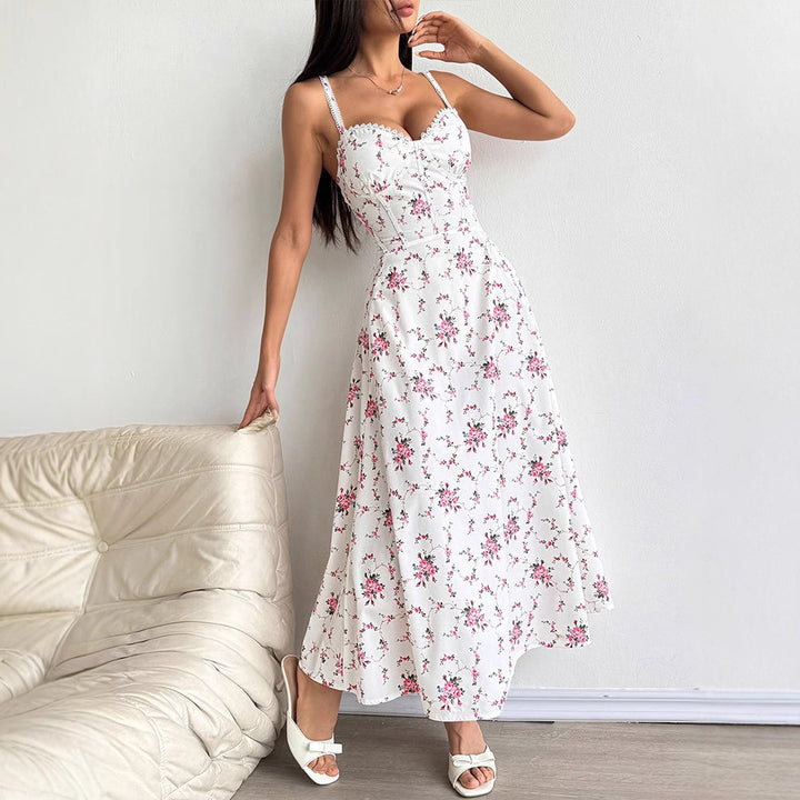 Dame sommarklänning med blommönster Mirla-Eva Jonsson