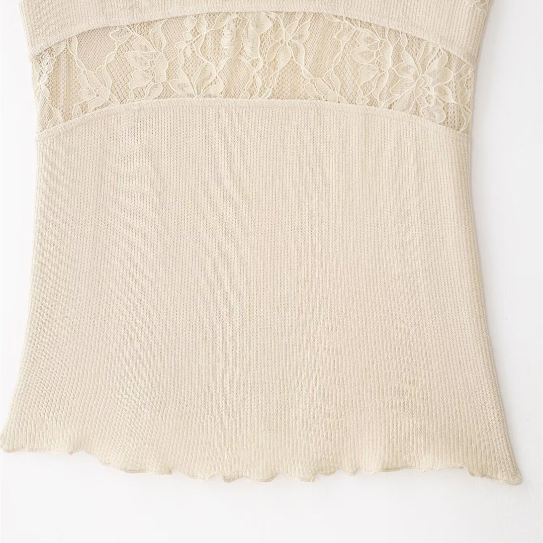 Dame spets-cami-top med delikata axelremmar och eleganta detaljer Mirla-Eva Jonsson