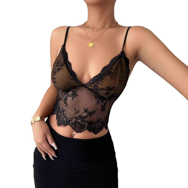 Dame spets crop top med förföriska detaljer Mirla-Eva Jonsson