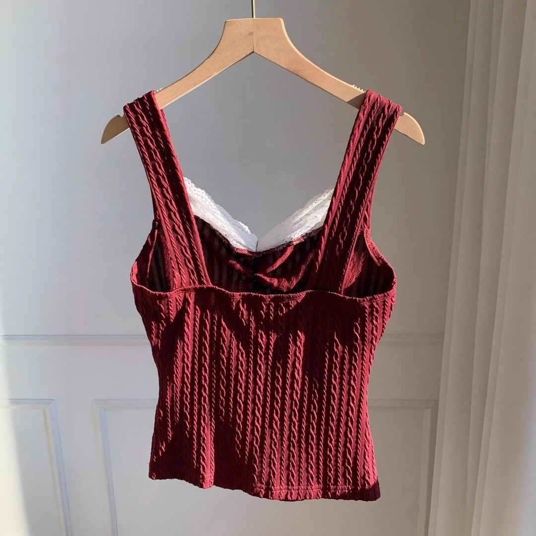 Dame spets-detalj topp Mirla-Eva Jonsson