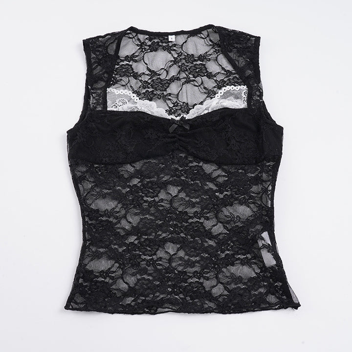 Dame spets-tanktop med elegant design och förföriska detaljer Mirla-Eva Jonsson