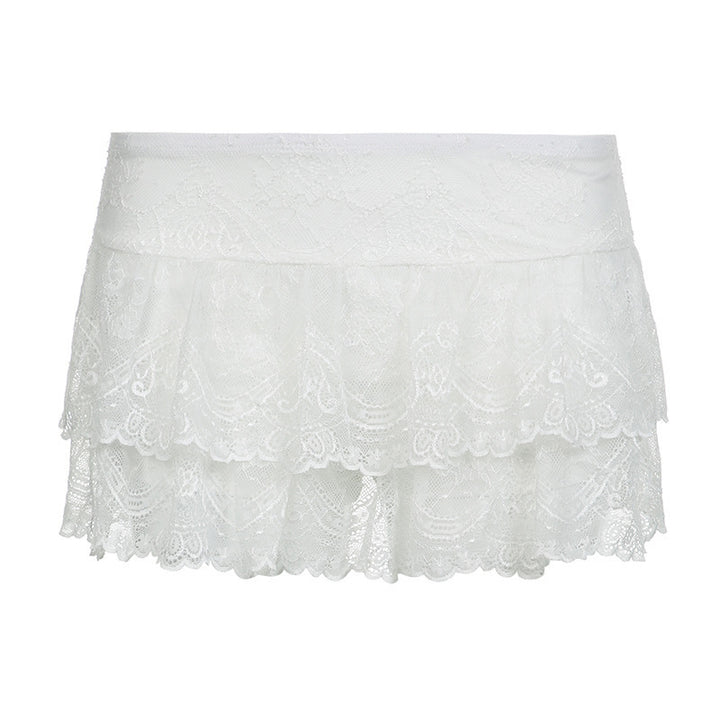 Dame spetskjol med svängande fåll Mirla-Eva Jonsson