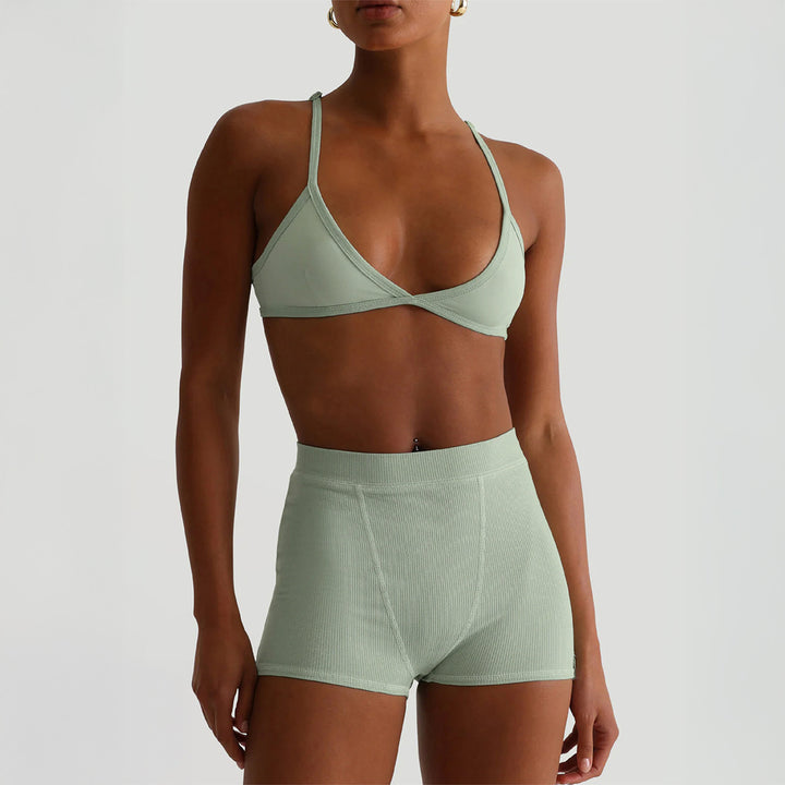 Dame sport-bh og shorts-sett med høy midje Mirla-Eva Jonsson