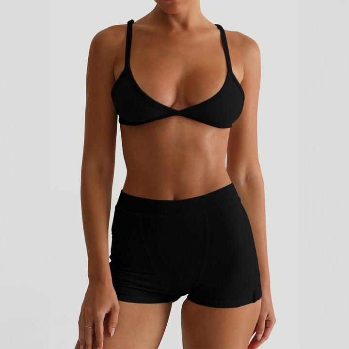 Dame sport-bh og shorts-sett med høy midje Mirla-Eva Jonsson