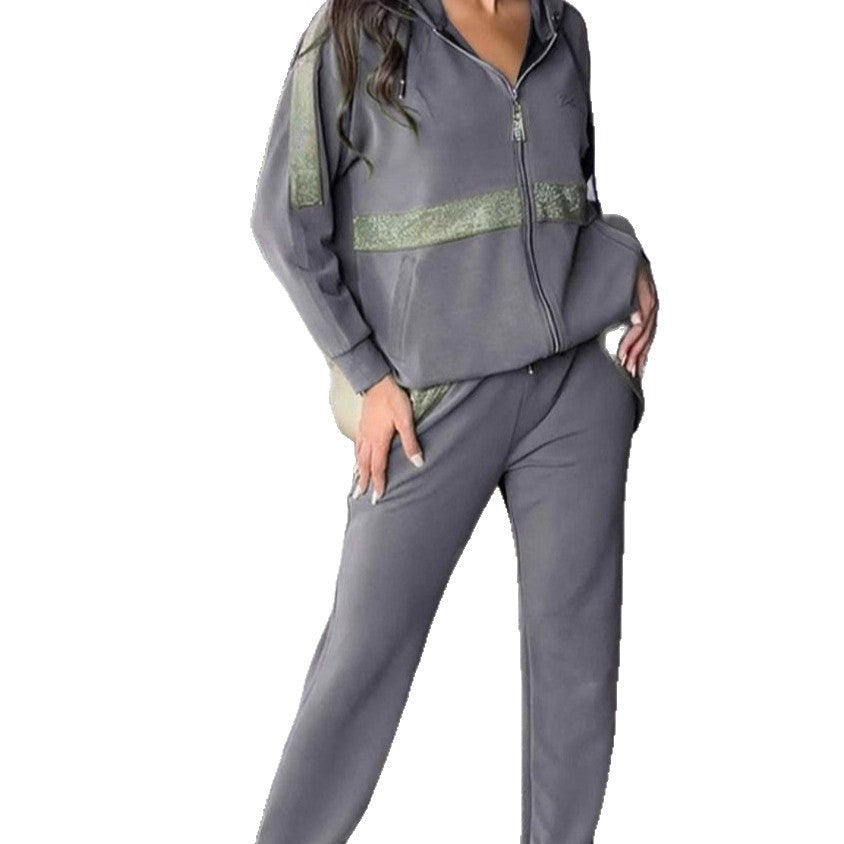 Dame sportigt loungewear-set med elastisk midja och sidofickor Mirla-Eva Jonsson