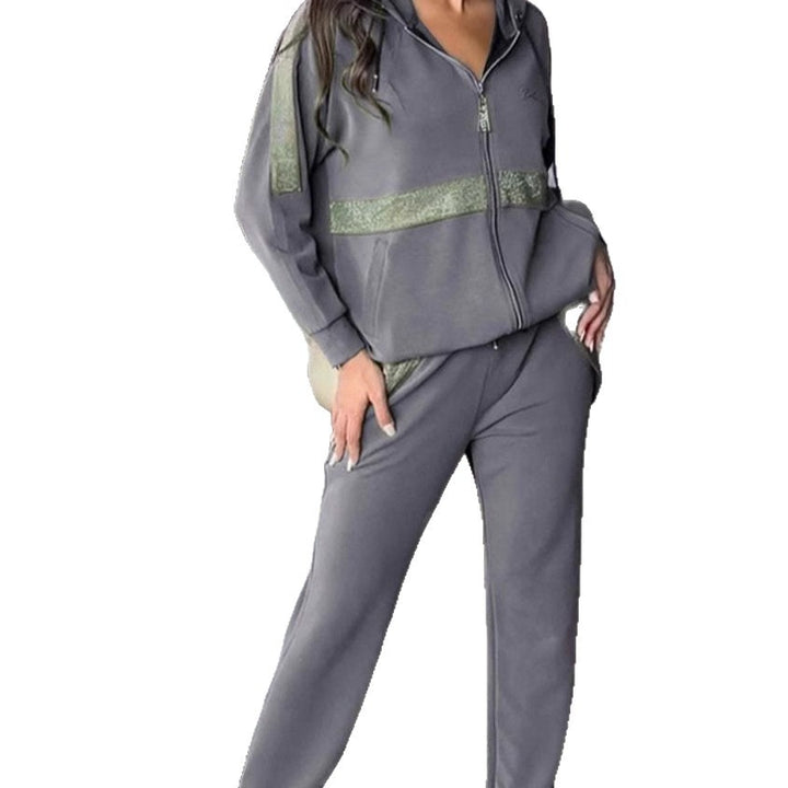 Dame sportigt loungewear-set med elastisk midja och sidofickor Mirla-Eva Jonsson