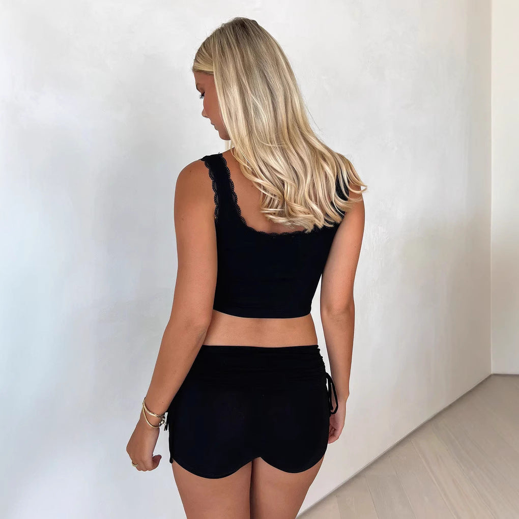 Dame sportigt set med elastisk midja och trendig skärning Mirla-Eva Jonsson