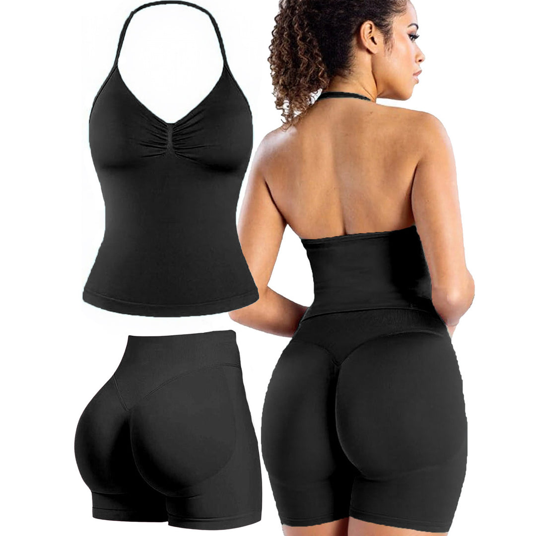 Dame sporttop med push-up effekt och figursydda shorts Mirla-Eva Jonsson