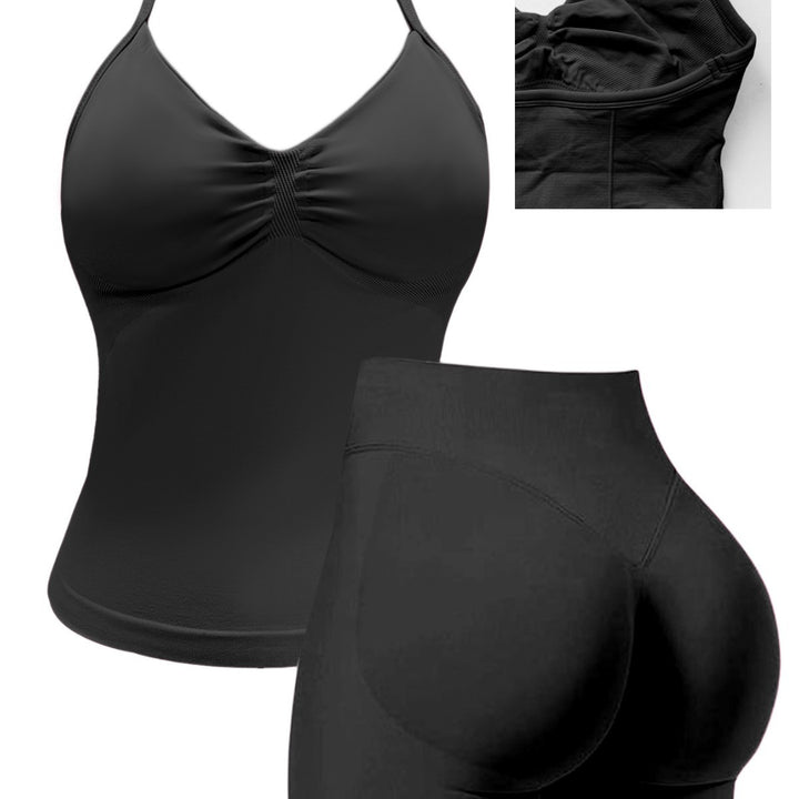 Dame sporttop med push-up effekt och figursydda shorts Mirla-Eva Jonsson