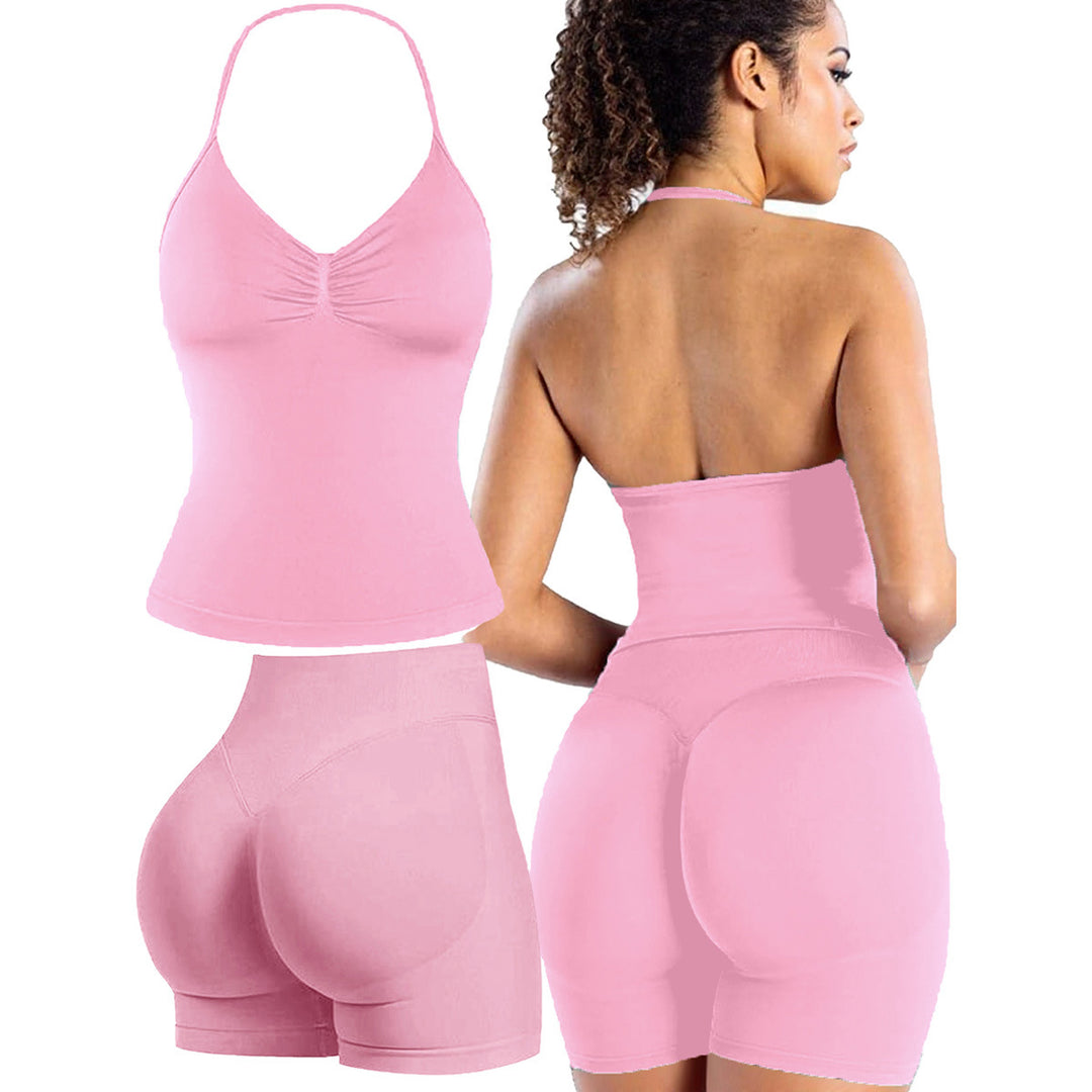 Dame sporttop med push-up effekt och figursydda shorts Mirla-Eva Jonsson