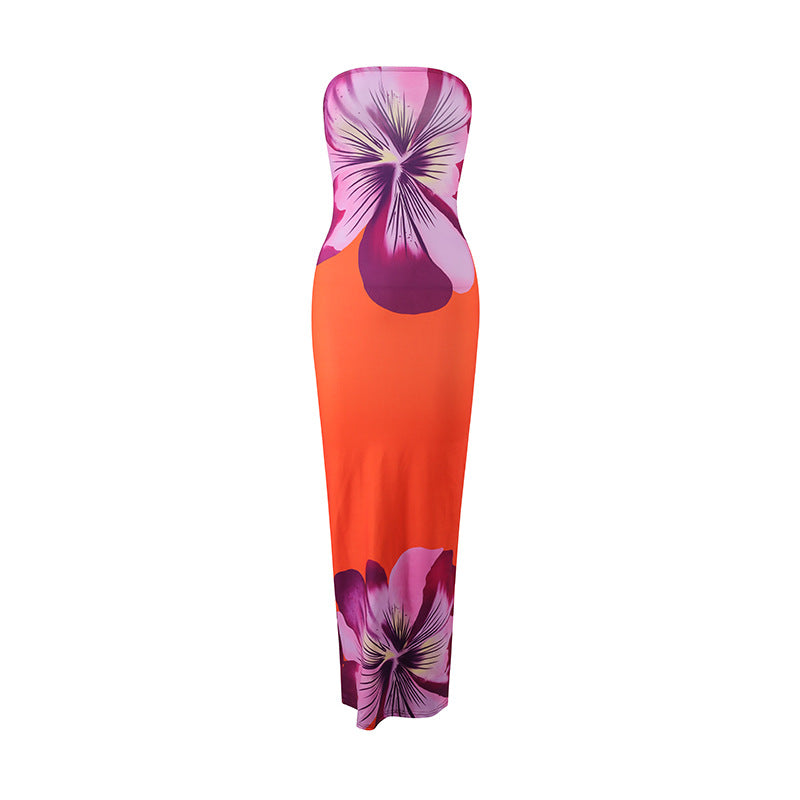 Dame strandtaugliches Maxikleid mit elegantem Blumenprint Mirla-Eva Jonsson
