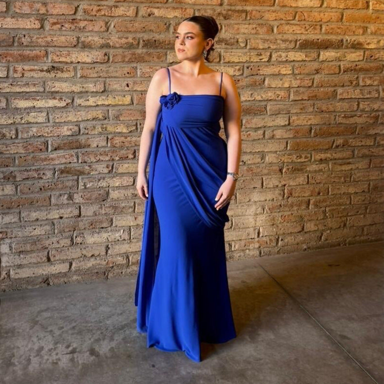 Dame strapless evening dress with elegant draping Mirla-Eva Jonsson