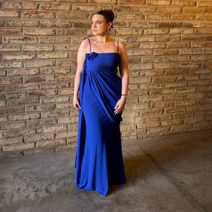 Dame strapless evening dress with elegant draping Mirla-Eva Jonsson