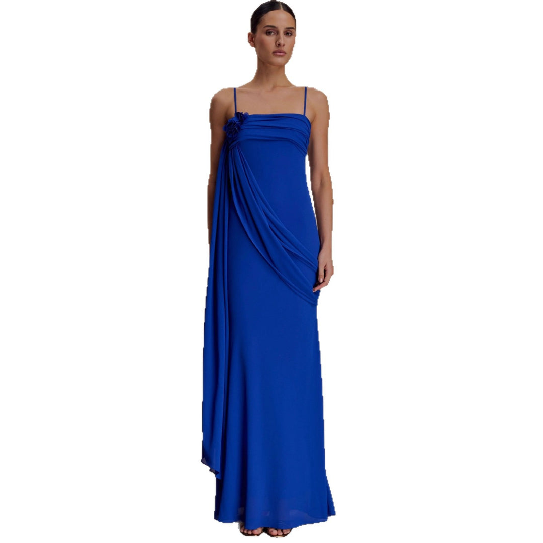 Dame strapless evening dress with elegant draping Mirla-Eva Jonsson