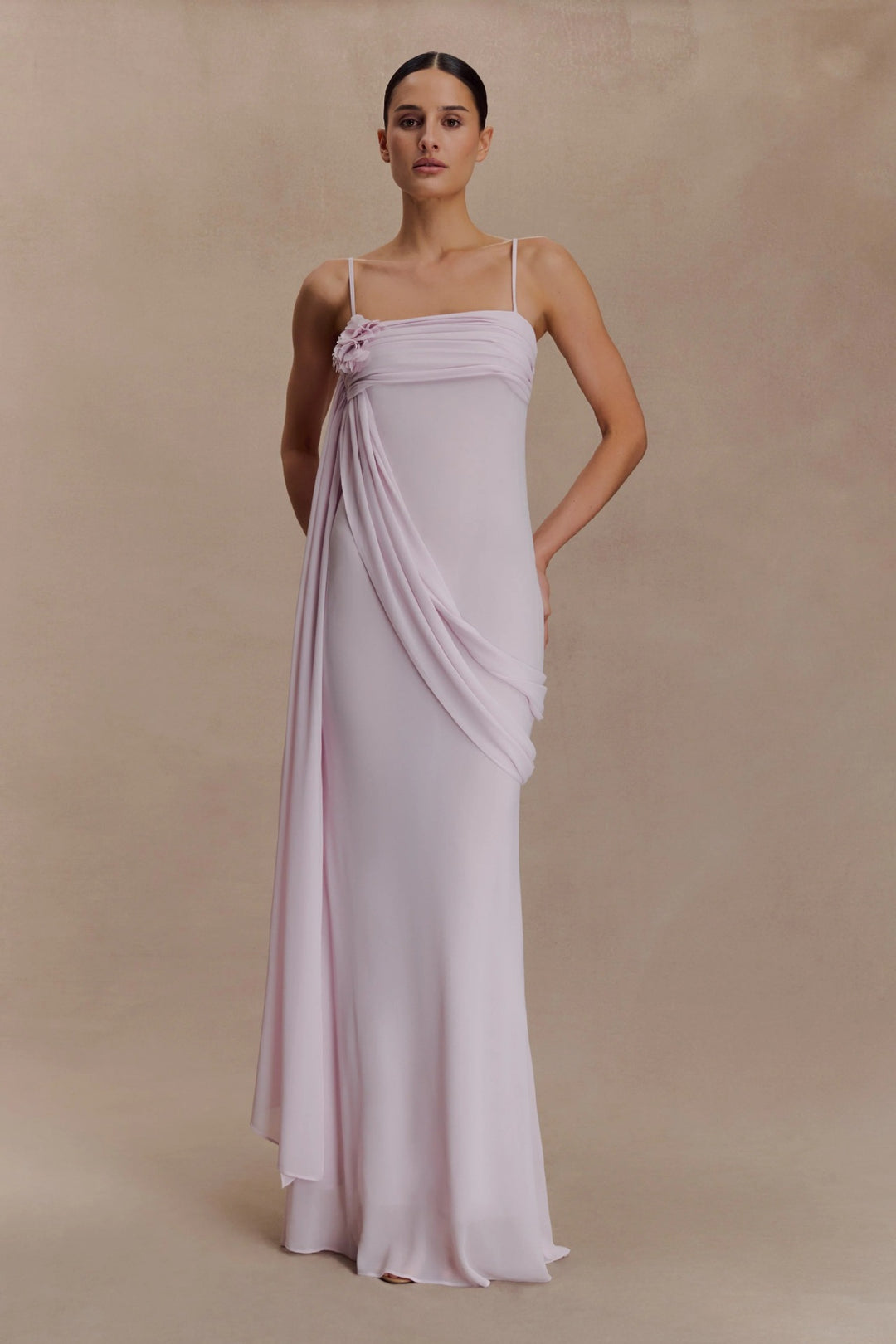 Dame strapless evening dress with elegant draping Mirla-Eva Jonsson