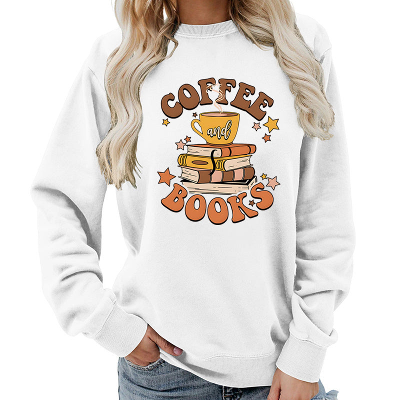 Dame sweatshirt med kreativ kaffeboksdesign Mirla-Eva Jonsson
