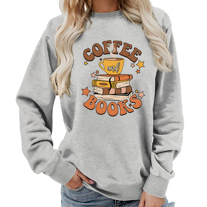Dame sweatshirt med kreativ kaffeboksdesign Mirla-Eva Jonsson