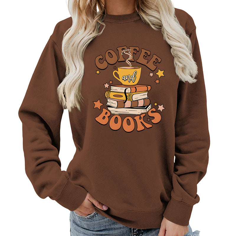 Dame sweatshirt med kreativ kaffeboksdesign Mirla-Eva Jonsson