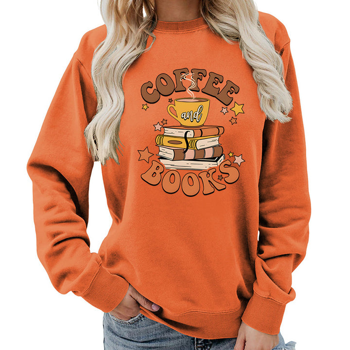 Dame sweatshirt med kreativ kaffeboksdesign Mirla-Eva Jonsson