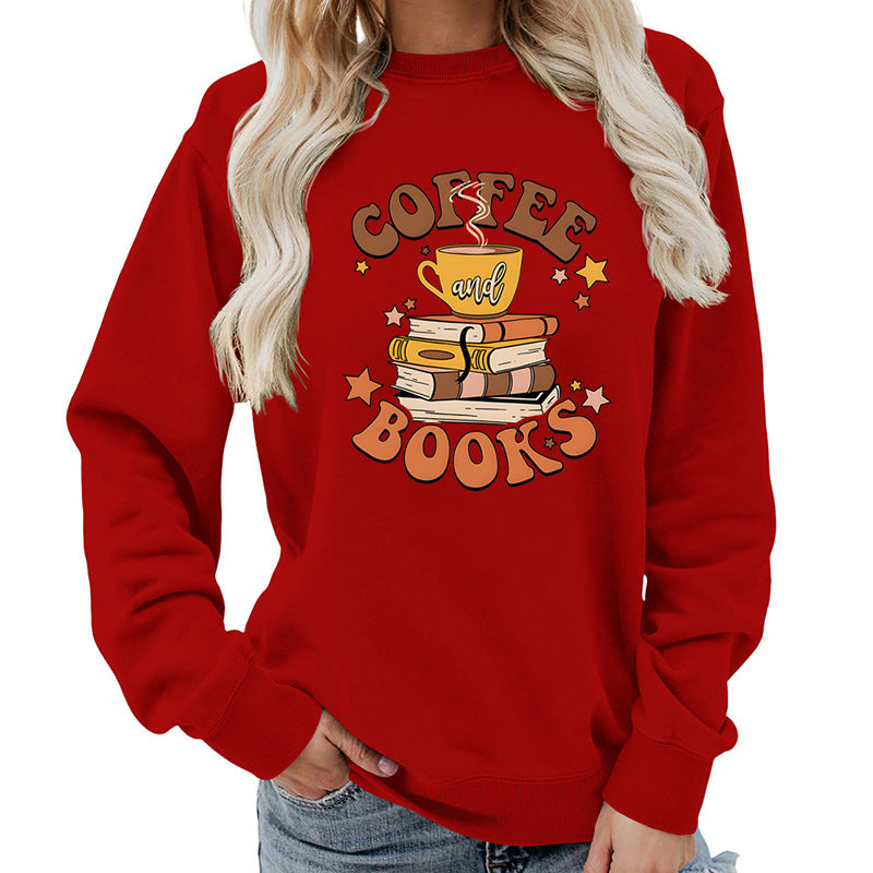Dame sweatshirt med kreativ kaffeboksdesign Mirla-Eva Jonsson