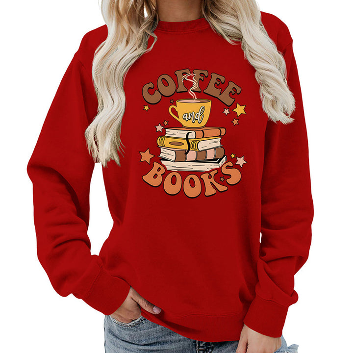 Dame sweatshirt med kreativ kaffeboksdesign Mirla-Eva Jonsson