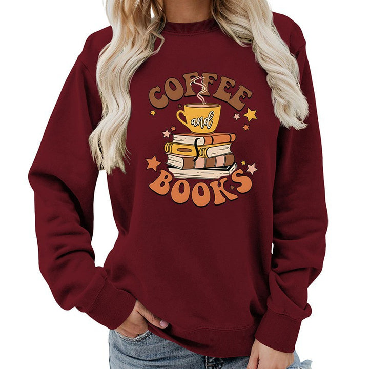 Dame sweatshirt med kreativ kaffeboksdesign Mirla-Eva Jonsson