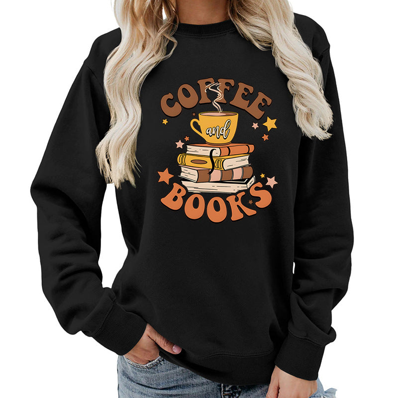 Dame sweatshirt med kreativ kaffeboksdesign Mirla-Eva Jonsson