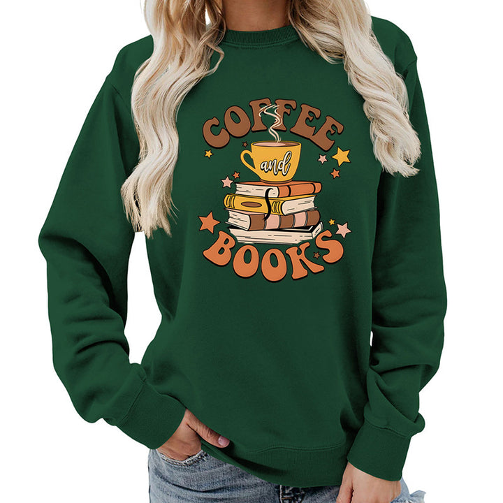 Dame sweatshirt med kreativ kaffeboksdesign Mirla-Eva Jonsson
