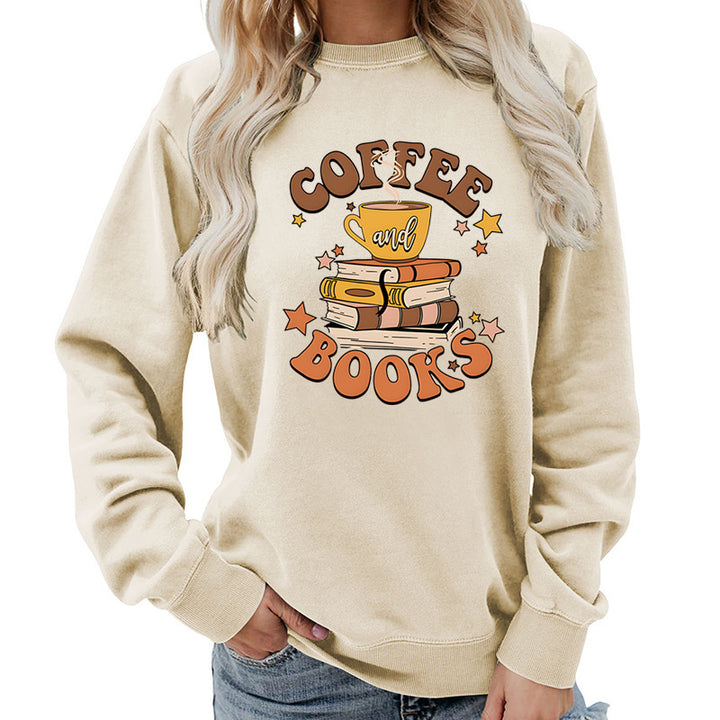 Dame sweatshirt med kreativ kaffeboksdesign Mirla-Eva Jonsson